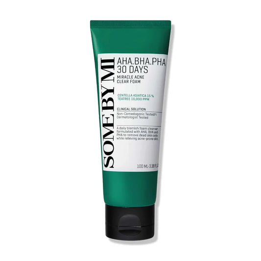 SOME BY MI AHA BHA PHA 30 Days Miracle Acne Clear Foam – 100ml | Deep Cleansing & Pore Care Face Wash