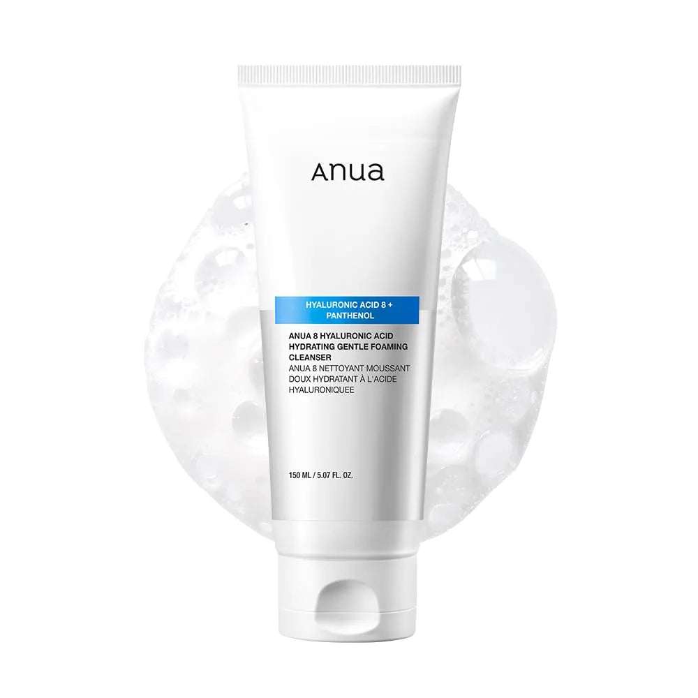 Anua 8 Hyaluronic Acid Hydrating Gentle Foaming Cleanser – 150ml | Deep Hydration & Gentle Daily Cleansing