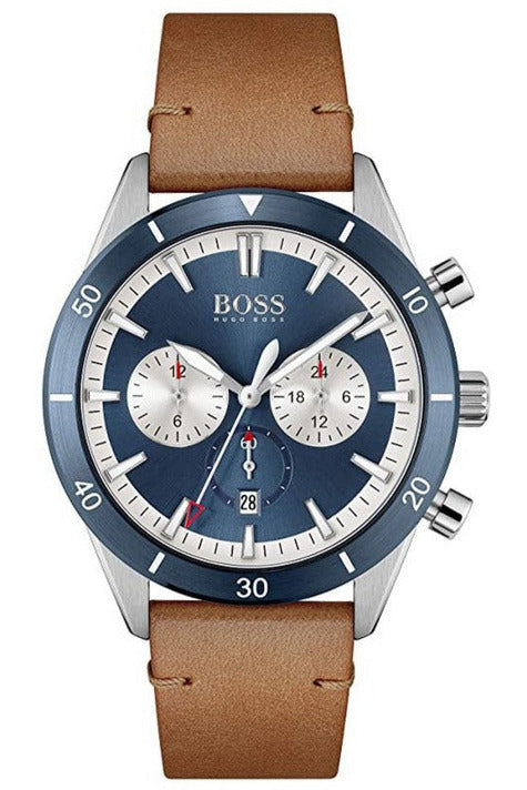 Buy Hugo Boss Men’s Quartz Lather Strap Blue Dial 44mm Watch 1513860 in Pakistan