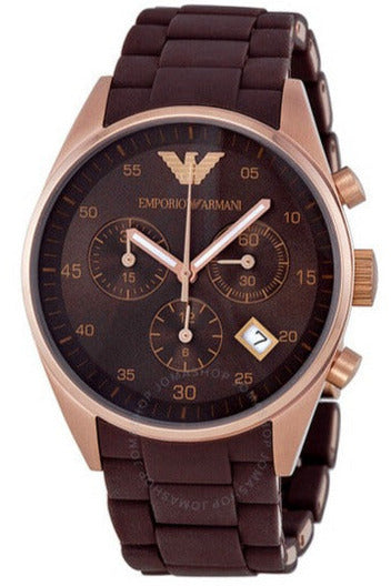 Buy Emporio Armani Men’s Chronograph Quartz Brown Dial 38mm Watch 5891 in Pakistan