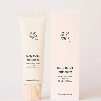 Beauty of Joseon Daily Relief Sunscreen Broad Spectrum SPF 40 – 50ml | Lightweight, Hydrating & No White Cast