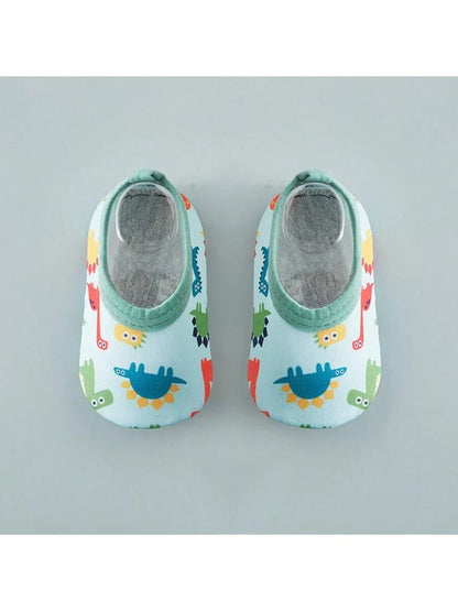 Buy 1pair Baby Girls' & Boys' Cartoon Pattern Anti-Slip Soft Sole Indoor Slipper Socks in Pakistan