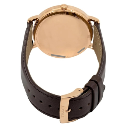 Buy Tissot Men’s Swiss Made Quartz Brown Leather Strap White Dial 40mm Watch T143.410.36.011.00 in Pakistan