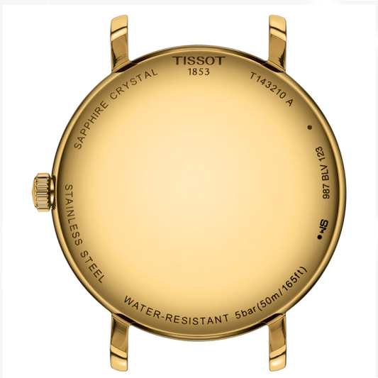 Buy Tissot Women’s Quartz Swiss Made Gold Stainless Steel Champagne Dial 34mm Watch T143.210.33.021.00 in Pakistan