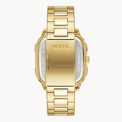 Buy Fossil Men's Quartz Gold Stainless Steel Black Dial 42mm Watch BQ2656 in Pakistan