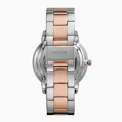 Buy Fossil Men's Automatic Two-tone Stainless Steel White Skeleton Dial 44mm Watch ME3196 in Pakistan