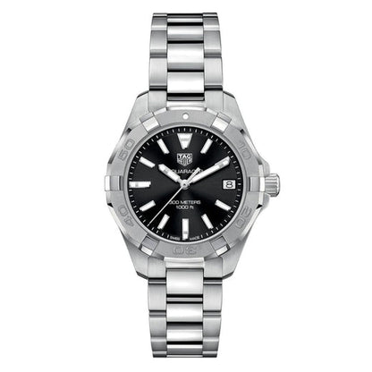 Buy Tag Heuer Aquaracer Black Dial Silver Steel Strap Watch for Women - WBD1310.BA0740 in Pakistan