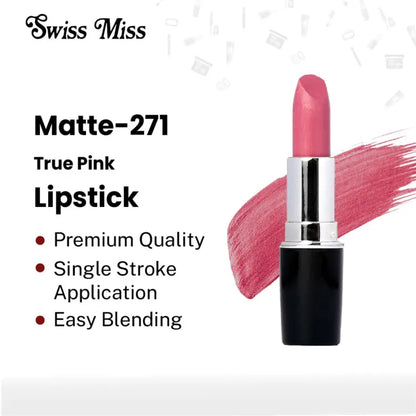 Buy Swiss Miss Lipstick True Pink Matte - 271 in Pakistan
