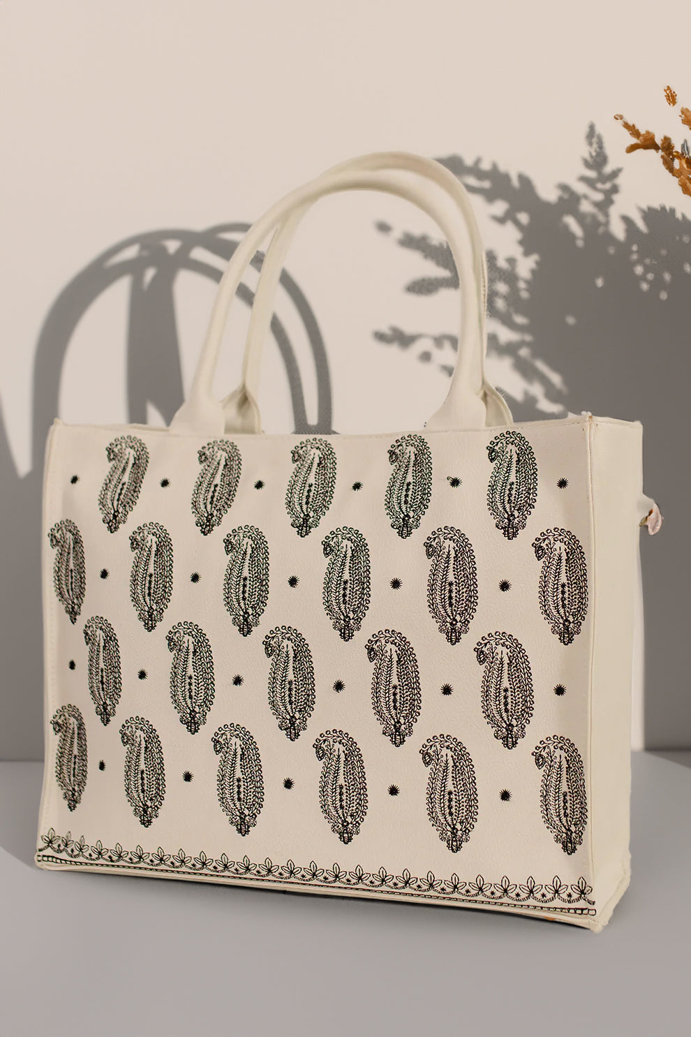 Buy Embroidery Tote Bag Daily Carry - White in Pakistan