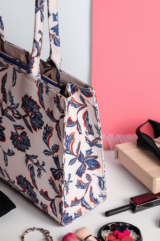 Buy Canvas Tote Bags Blue Leaf in Pakistan