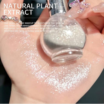 Highlighter Powder Spray. Brightening Glitter Powder Spray. Shimmer Sparkle Powder for Face Body Highlight Makeup Party Comestic