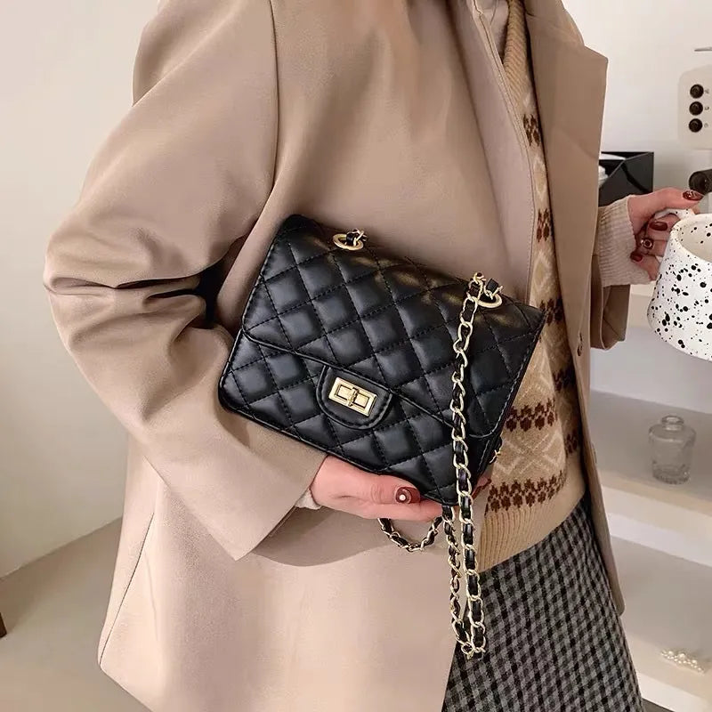 Buy - Quilted DockLock Crossbody Bag ~ Black in Pakistan