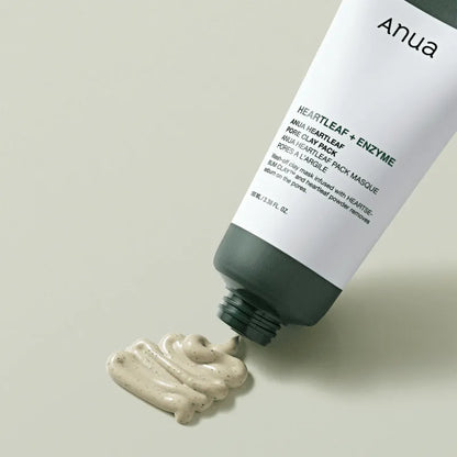 ANUA Heartleaf + Enzymes Pore Clay Pack – 100ml | Deep Cleansing, Sebum Control & Pore Care Wash-Off Mask
