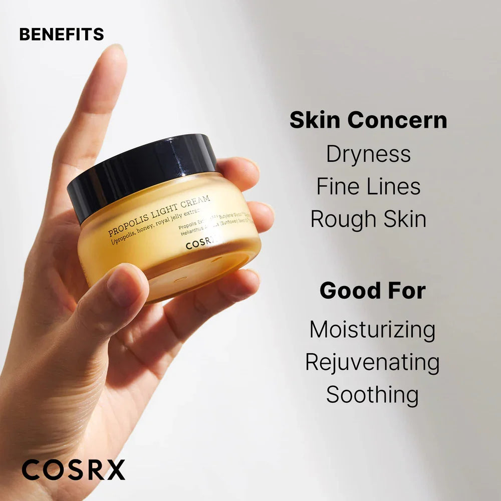 COSRX Propolis Light Cream – 65ml | Nourishing, Hydrating & Soothing Moisturizer for Glowing Skin