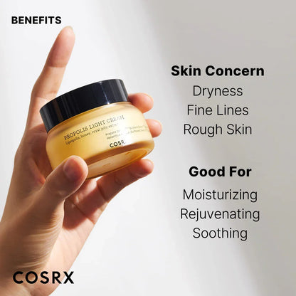 COSRX Propolis Light Cream – 65ml | Nourishing, Hydrating & Soothing Moisturizer for Glowing Skin
