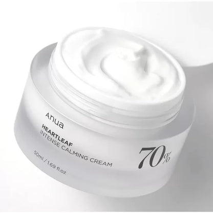 Anua Heartleaf 70% Intense Calming Cream – 50ml | Soothing & Hydrating Moisturizer for Sensitive Skin