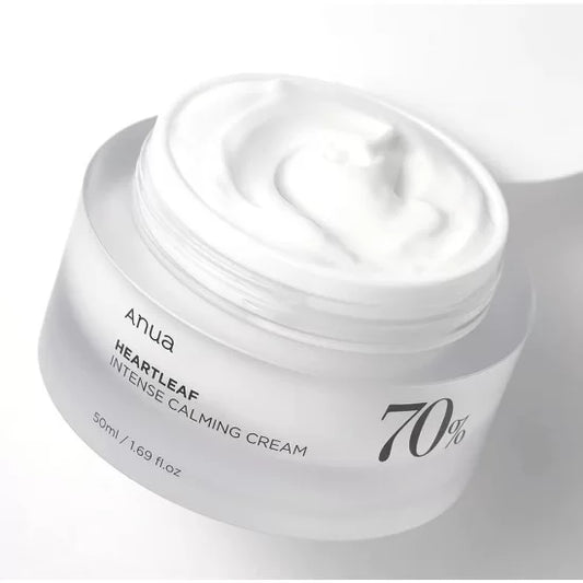 Anua Heartleaf 70% Intense Calming Cream – 50ml | Soothing & Hydrating Moisturizer for Sensitive Skin