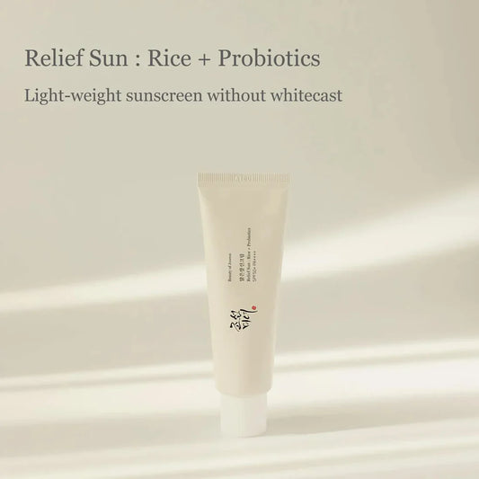 Beauty of Joseon Relief Sun: Rice + Probiotics SPF50+ PA++++ – 50ml | Lightweight Hydrating Sunscreen