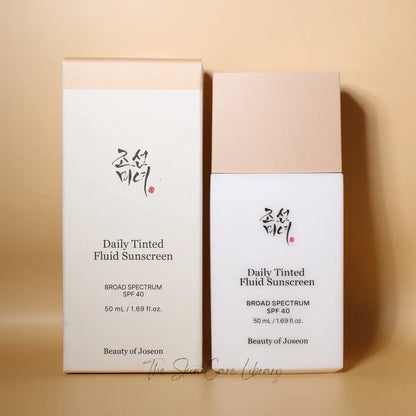 Beauty of Joseon Daily Tinted Fluid Sunscreen Broad Spectrum SPF 40 – 50ml | Lightweight Tinted Face Sunscreen