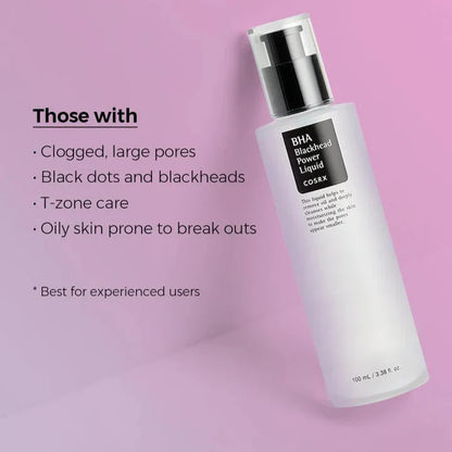 COSRX BHA Blackhead Power Liquid 100ml - Exfoliating Toner for Clear, Poreless Skin