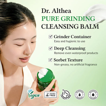 Dr. Althea Pure Grinding Cleansing Balm 50ml – Deep Makeup Remover & Gentle Korean Cleansing Balm