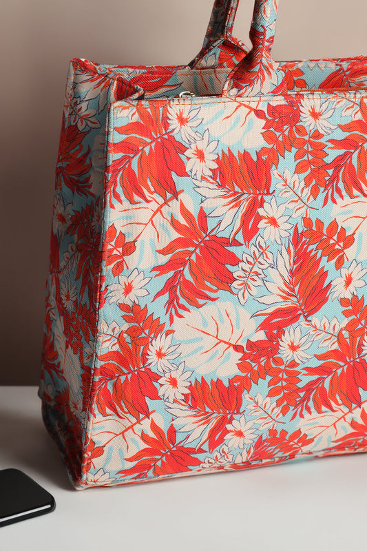 Buy Canvas Tote Bags Orange Leaf in Pakistan
