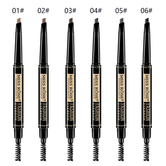 Buy Miss Rose 2 in 1 Double Head Long Lasting Waterproof Eye Brow Pencil & Brush in Pakistan