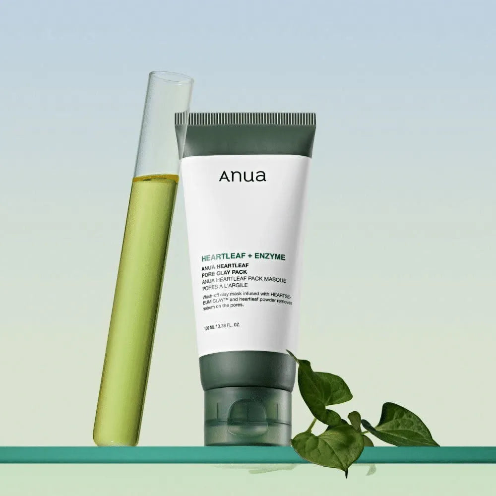 ANUA Heartleaf + Enzymes Pore Clay Pack – 100ml | Deep Cleansing, Sebum Control & Pore Care Wash-Off Mask