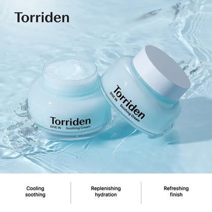 Torriden DIVE-IN Low Molecular Hyaluronic Acid Soothing Cream 100ml | Hydrating Gel Cream
