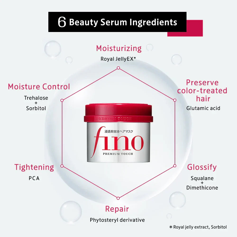 Shiseido Fino Premium Touch Hair Mask – 230g | Intensive Repair, Moisture & Gloss Treatment