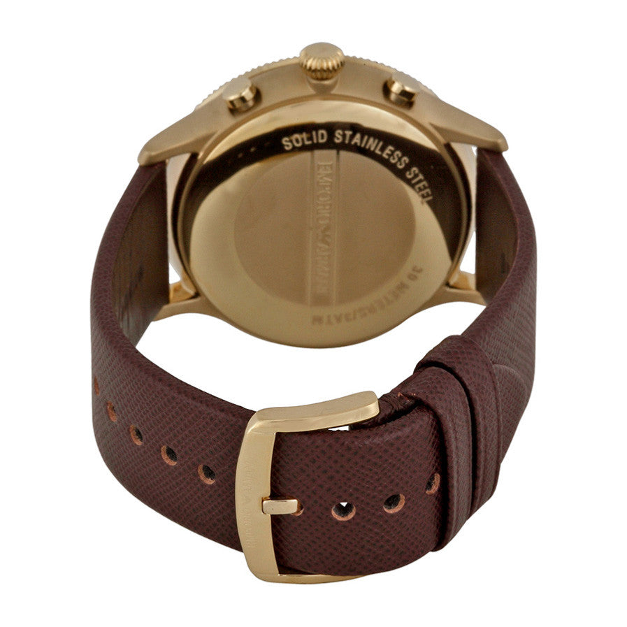 Buy Emporio Armani Classic Chronograph Brown Dial Brown Leather Strap Watch for Men - AR1793 in Pakistan