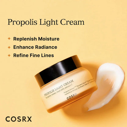 COSRX Propolis Light Cream – 65ml | Nourishing, Hydrating & Soothing Moisturizer for Glowing Skin