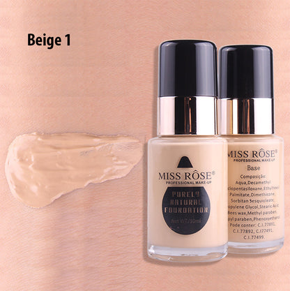 Buy Miss Rose Waterproof Moisturizing Oil Free Full Coverage Deep Whitener Liquid Foundation 30 - Ml in Pakistan