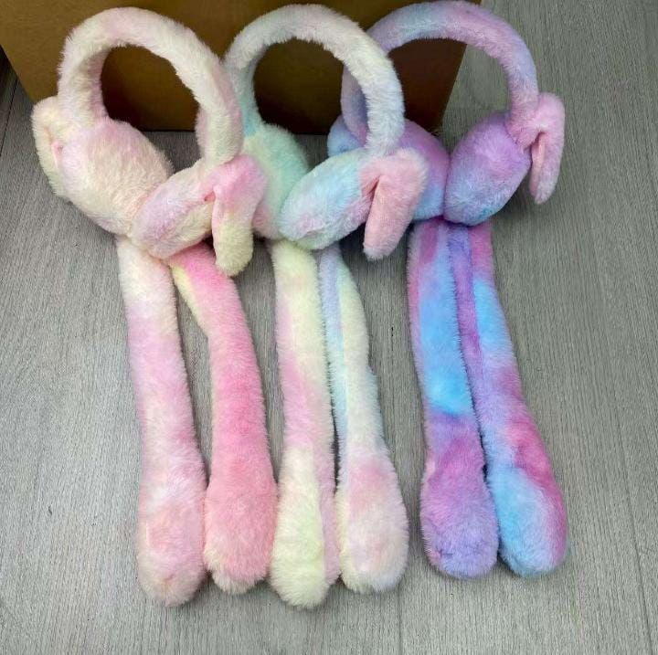 Warm Furry Ear Muffs, Colorful Rabbit Ear Covers, Cute Bunny Plush Ear Muffs, Student Ear Covers