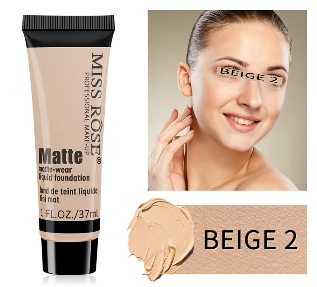 Buy Miss Rose 5 In 1 Exclusive Deal Lipstick Liquid Foundation Concealer Eye Liner Blender in Pakistan