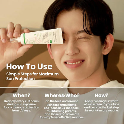 AXIS-Y Complete No-Stress Physical Sunscreen SPF50+ PA++++ – 50ml | Lightweight Mineral Sunscreen
