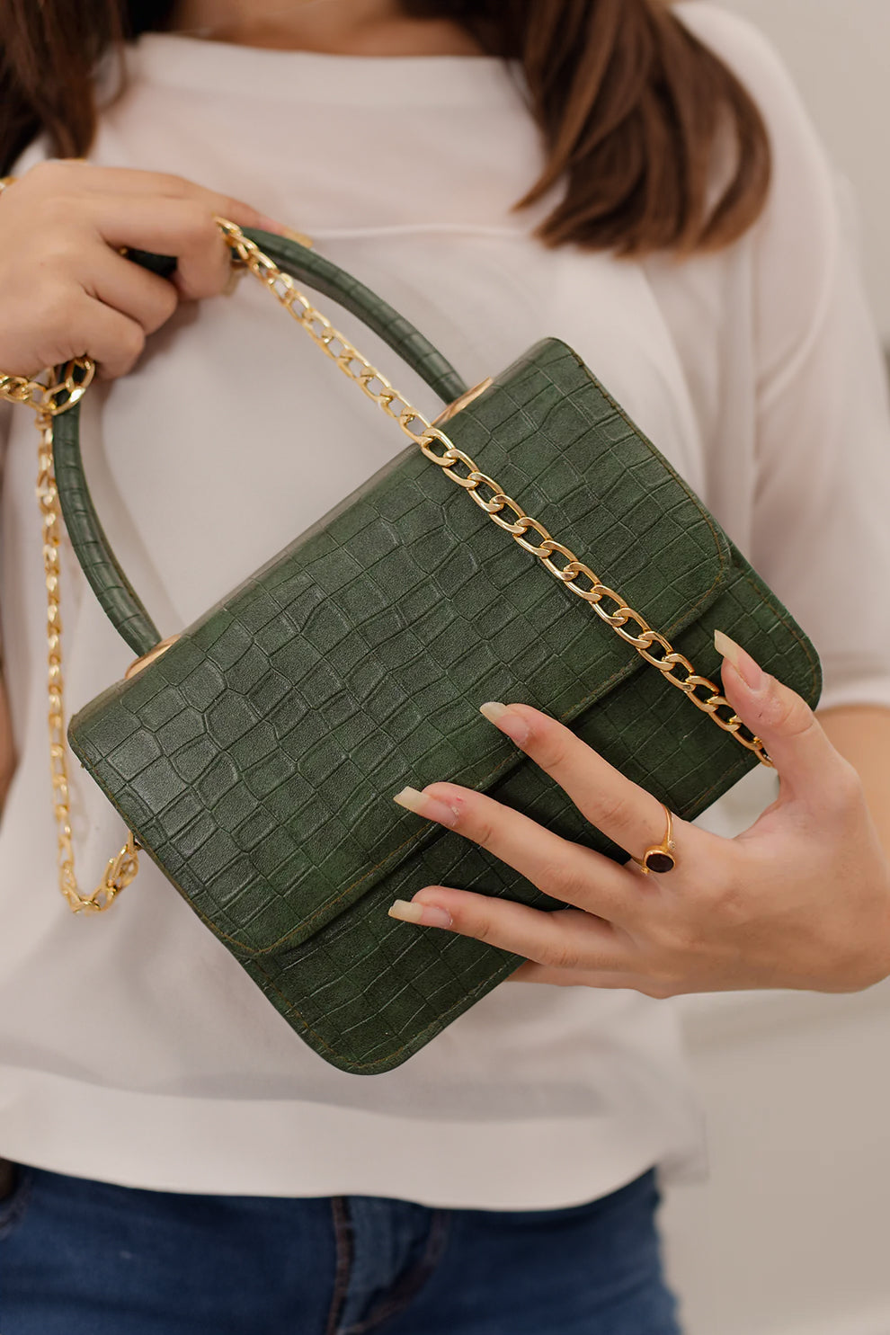 Buy Croco Shine Olive Green in Pakistan