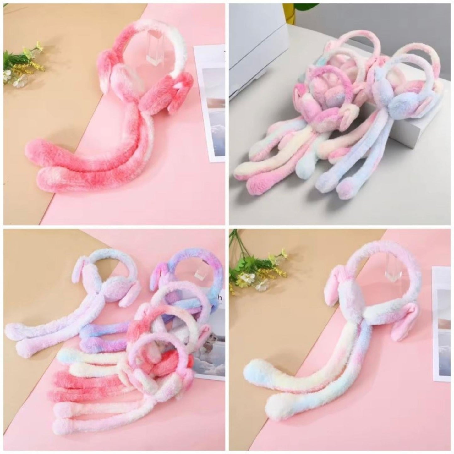 Warm Furry Ear Muffs, Colorful Rabbit Ear Covers, Cute Bunny Plush Ear Muffs, Student Ear Covers