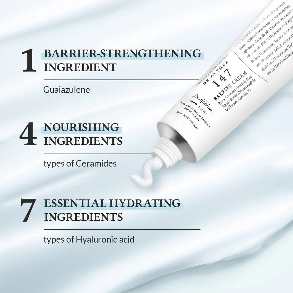 Dr. Althea 147 Barrier Cream 50ml – Deep Hydration & Skin Barrier Moisturizer for Normal to Dry Skin