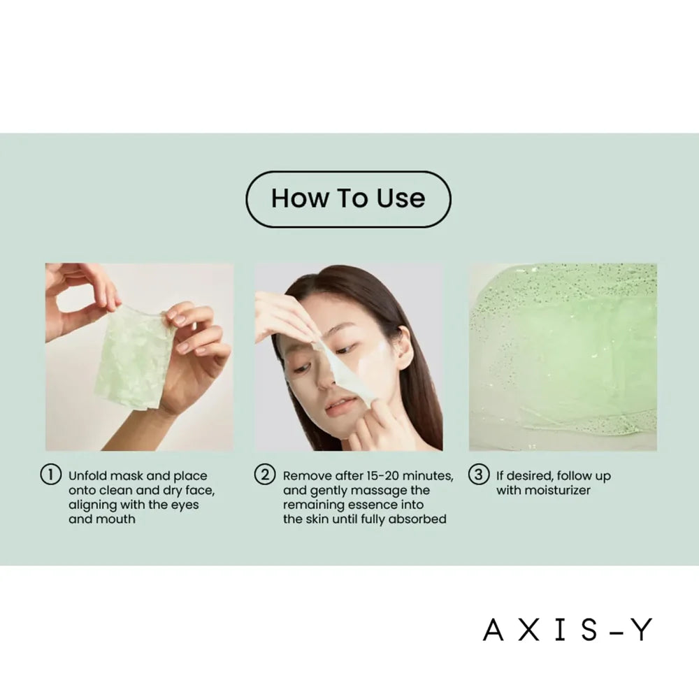 AXIS-Y Mugwort Green Vital Energy Complex Sheet Mask 27ml – Soothing & Hydrating Face Mask