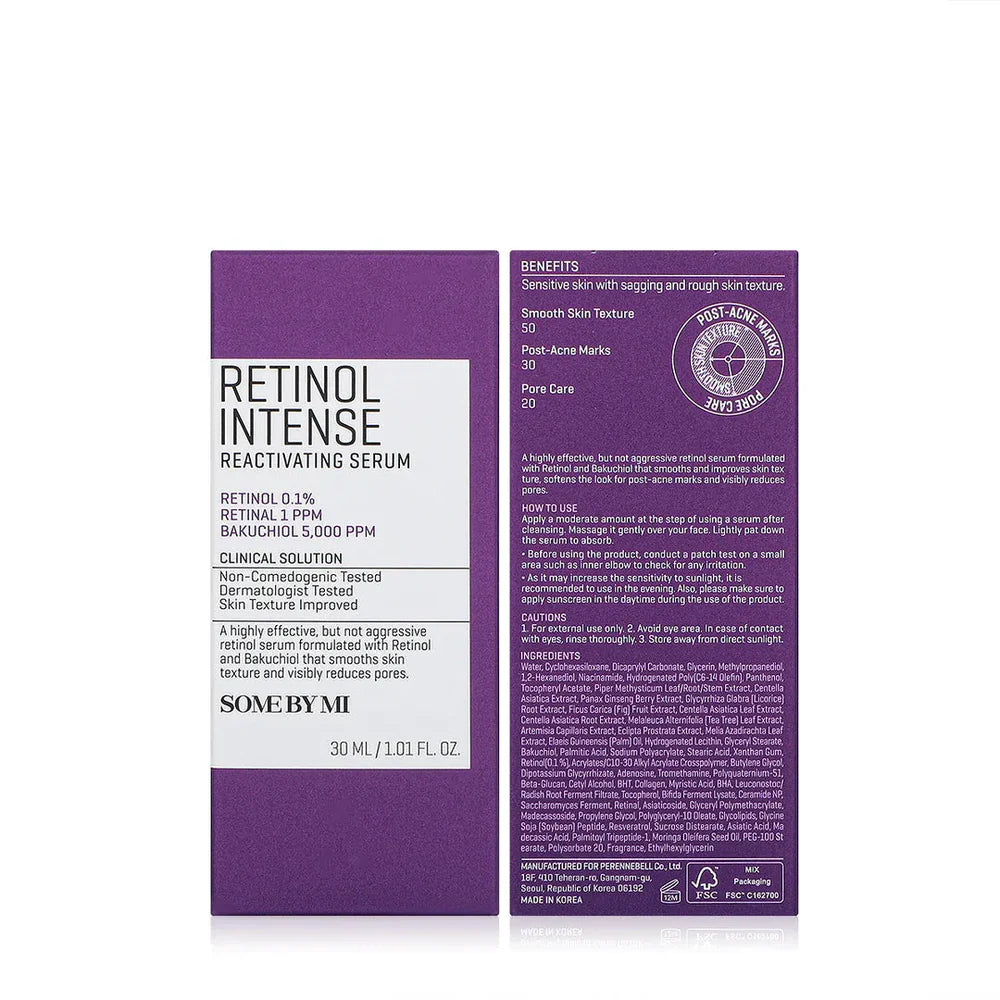 SOME BY MI Retinol Intense Reactivating Serum – 30ml | Retinol, Retinal & Bakuchiol Anti-Aging Serum