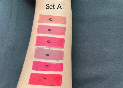 Buy Miss Rose New Set Of 6 Matte Lip Gloss in Pakistan