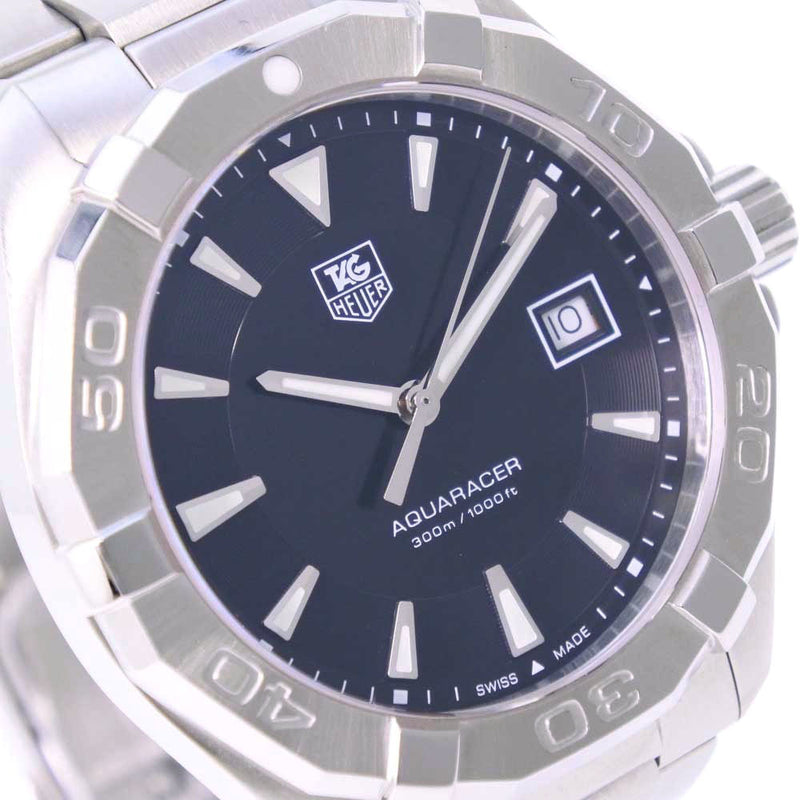 Buy Tag Heuer Aquaracer Black Dial Silver Steel Strap Watch for Men - WAY1110.BA0928 in Pakistan