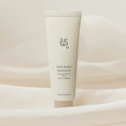 Beauty of Joseon Daily Relief Sunscreen Broad Spectrum SPF 40 – 50ml | Lightweight, Hydrating & No White Cast