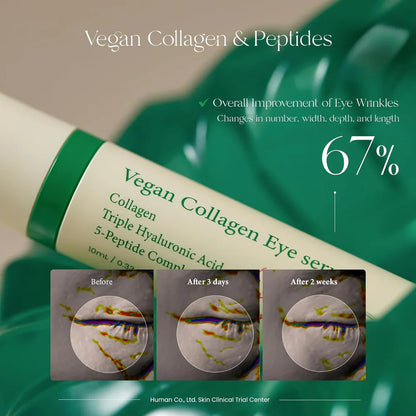 AXIS-Y Vegan Collagen Eye Serum – 10ml | Peptide & Hyaluronic Acid Eye Care for Fine Lines, Puffiness & Hydration