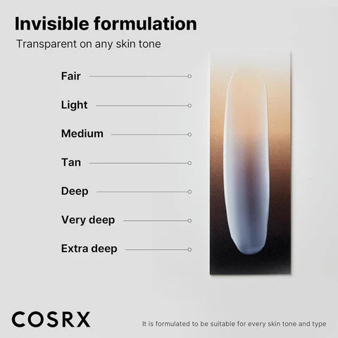 Cosrx product with color swatch and text on a white background