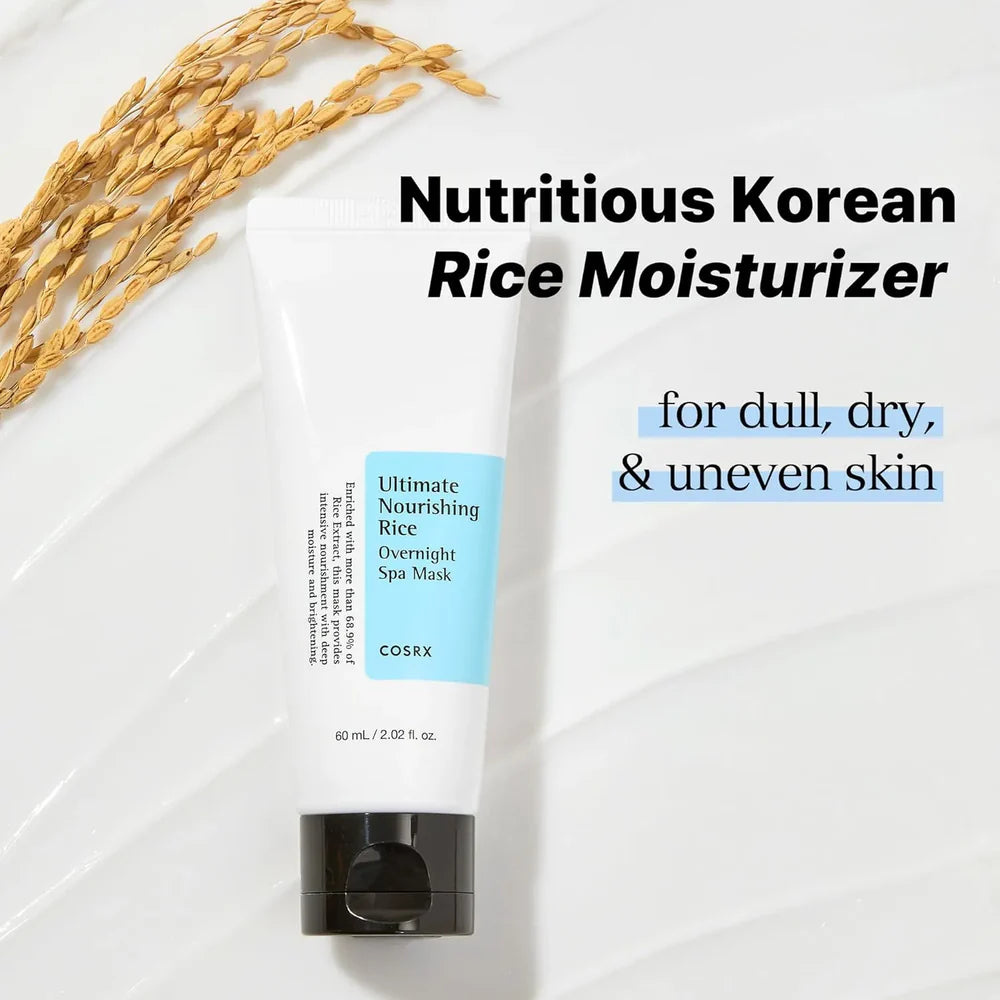 COSRX Ultimate Nourishing Rice Overnight Spa Mask – 60ml | Hydrating, Brightening & Nourishing Sleeping Mask