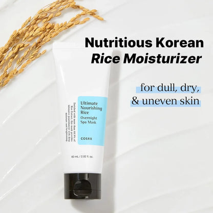 COSRX Ultimate Nourishing Rice Overnight Spa Mask – 60ml | Hydrating, Brightening & Nourishing Sleeping Mask