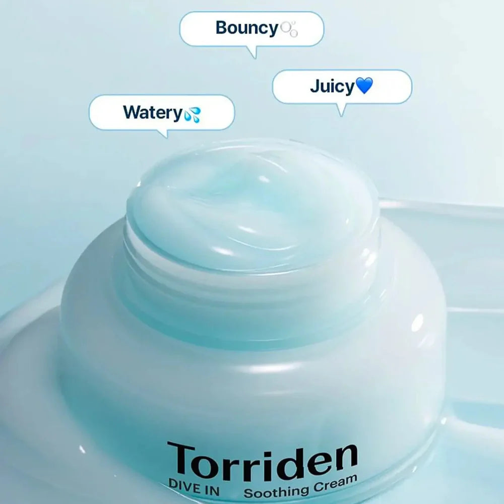 Torriden DIVE-IN Low Molecular Hyaluronic Acid Soothing Cream 100ml | Hydrating Gel Cream