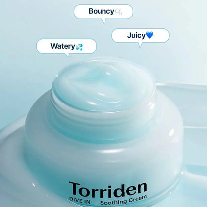 Torriden DIVE-IN Low Molecular Hyaluronic Acid Soothing Cream 100ml | Hydrating Gel Cream